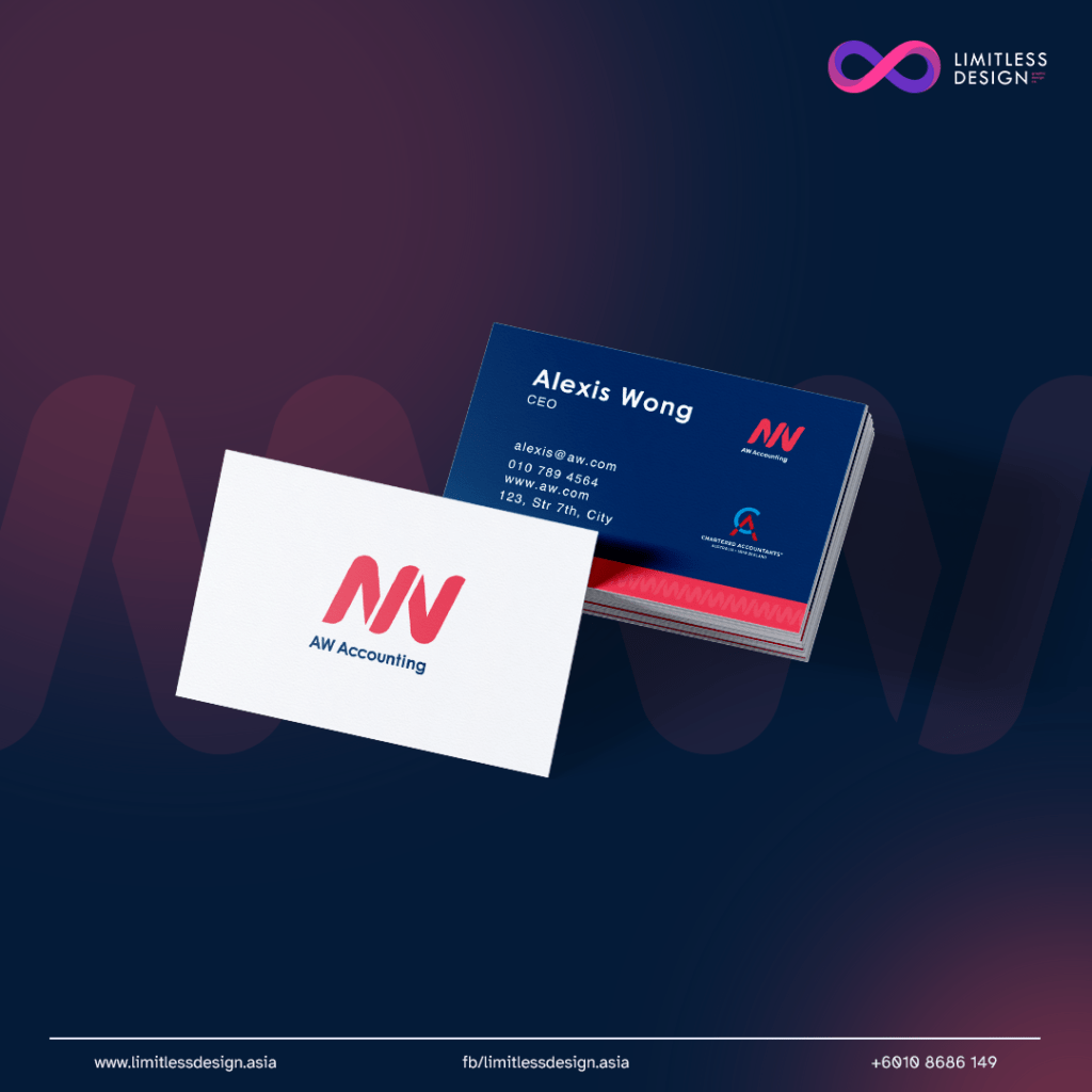 Professional looking business card design with clean, minimal design for a corporate look