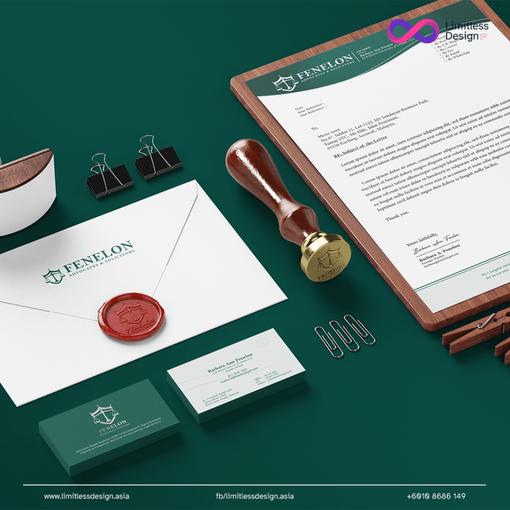 stationery design for fenelon advocates & solicitors by limitlessdesign.asia