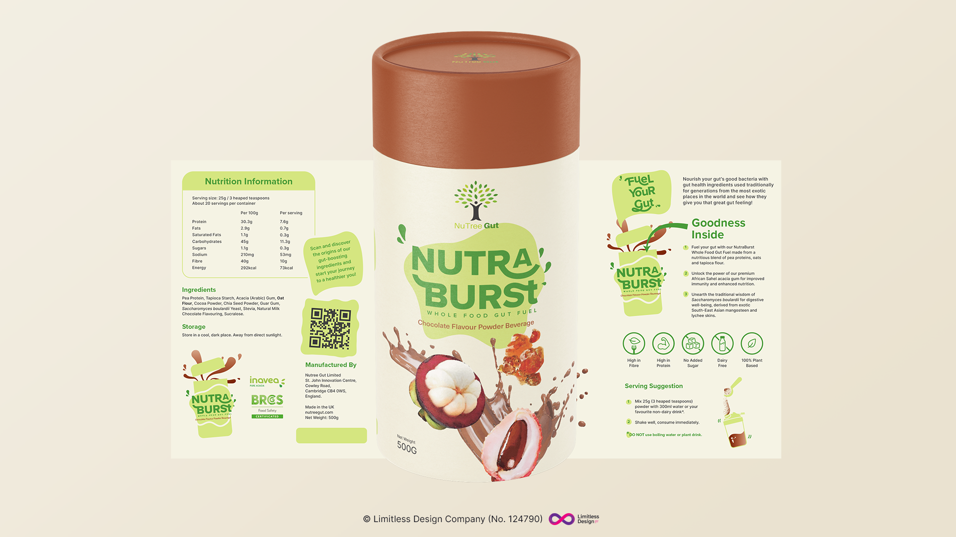 an image of the new packaging design of nutraburst by nutreegut by limitlessdesign.asia