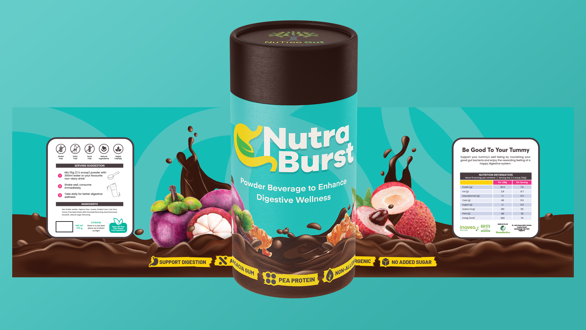 an image of the old packaging design of nutraburst by nutreegut